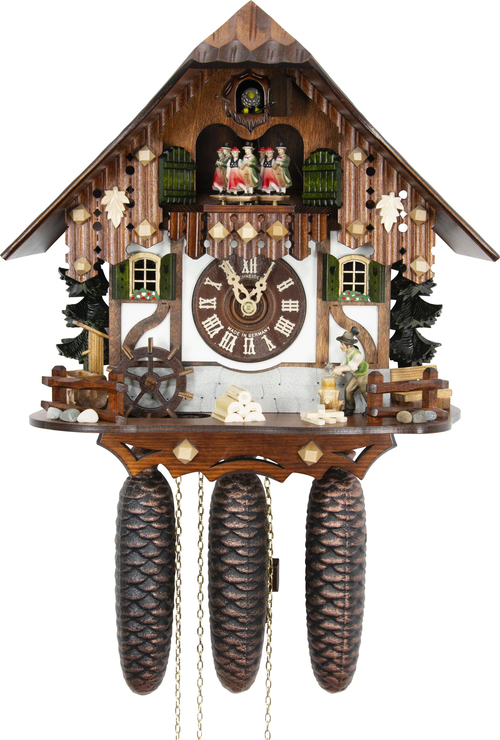 Orologio cucu chalet meccanismo settimanale 32cm di Anton Schneider