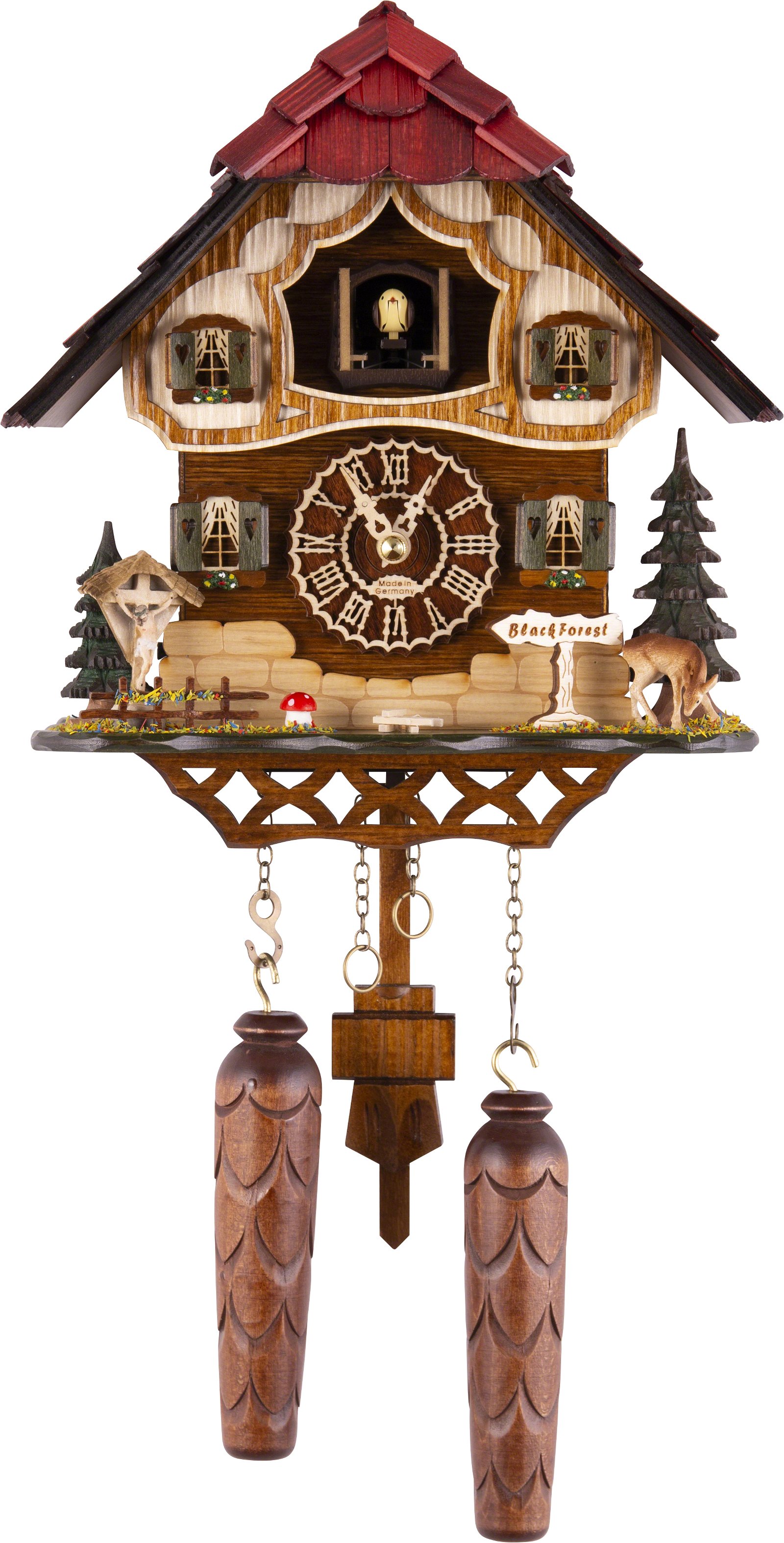 Kuckucksuhr Chalet-Stil Quarz-Uhrwerk 26cm von Trenkle Uhren