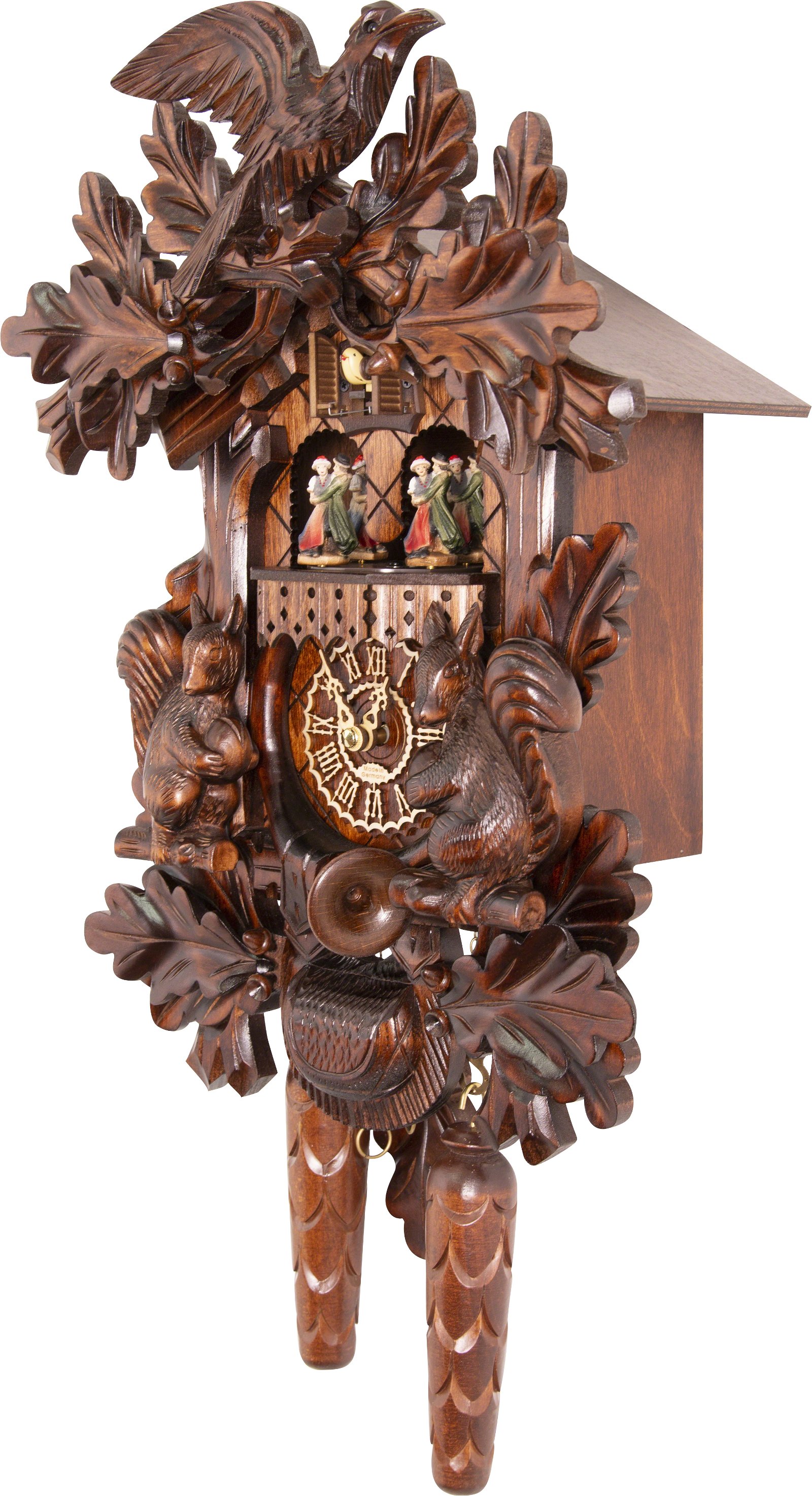 Horloge coucou traditionnelle mouvement à quartz 44cm de Trenkle Uhren
