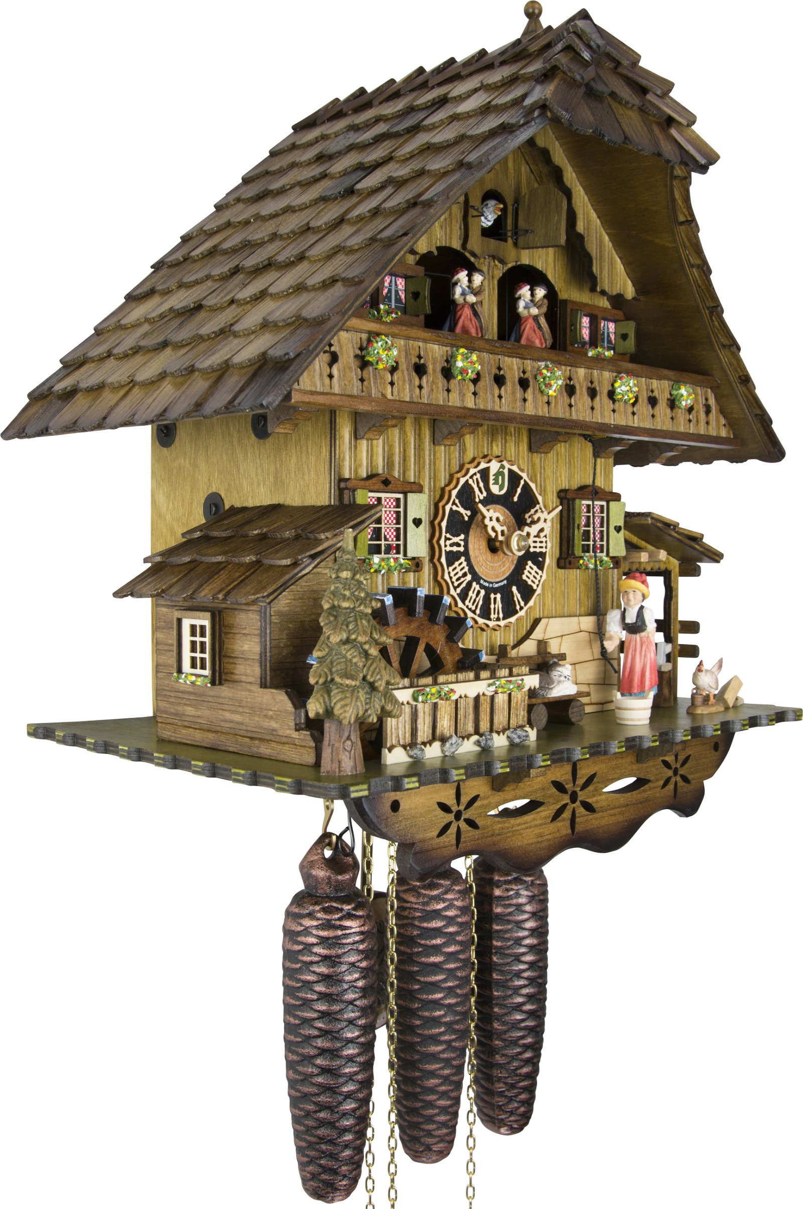 Cuckoo Clock Chalet Style 8 Day Movement 42cm by Hönes