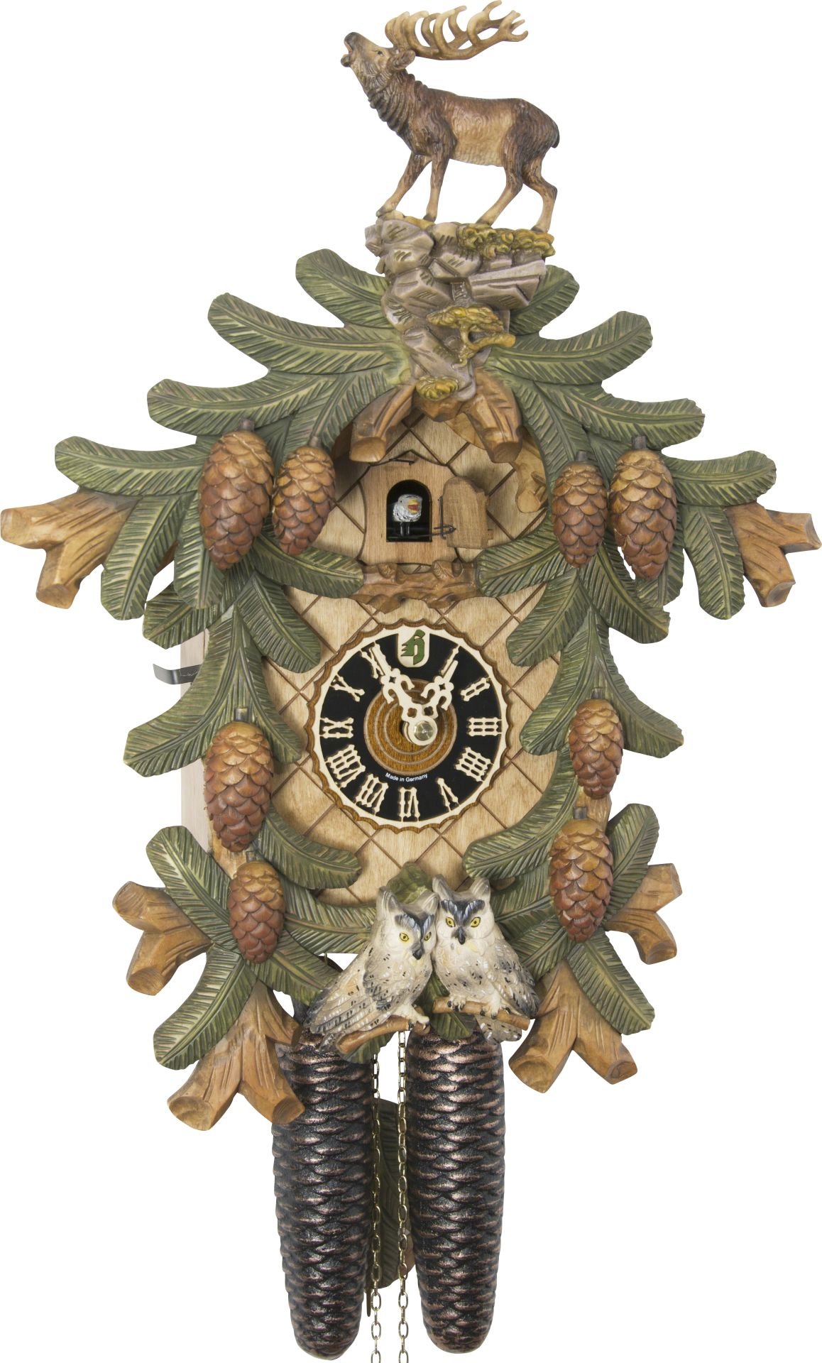 Cuckoo Clock Carved Style 8 Day Movement 53cm by Hönes
