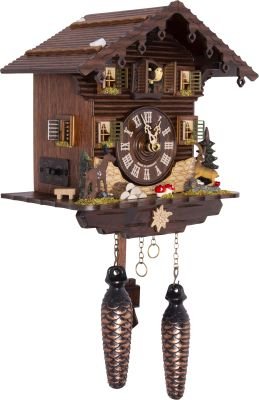 Kuckucksuhr Chalet-Stil Quarz-Uhrwerk 23cm von Trenkle Uhren
