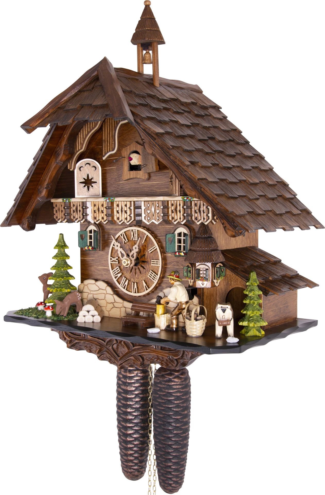 Cuckoo Clock Chalet Style 8 Day Movement 42cm by Engstler