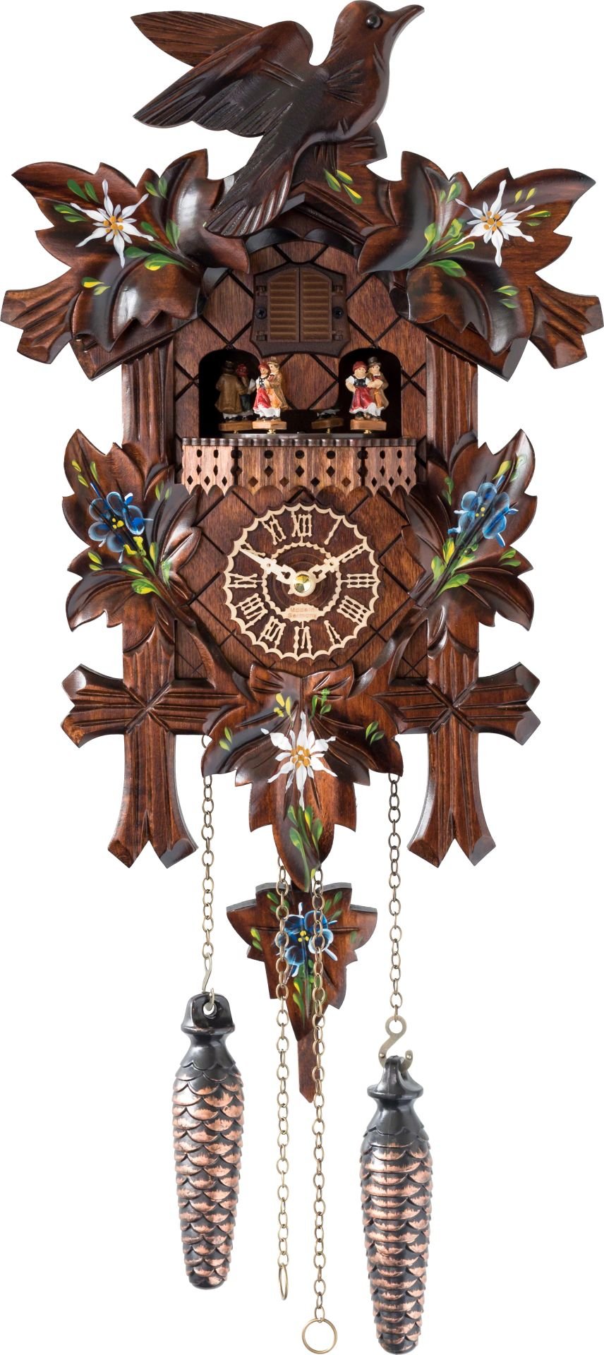 Reloj de cuco estilo “Madera tallada” 35cm de Trenkle Uhren