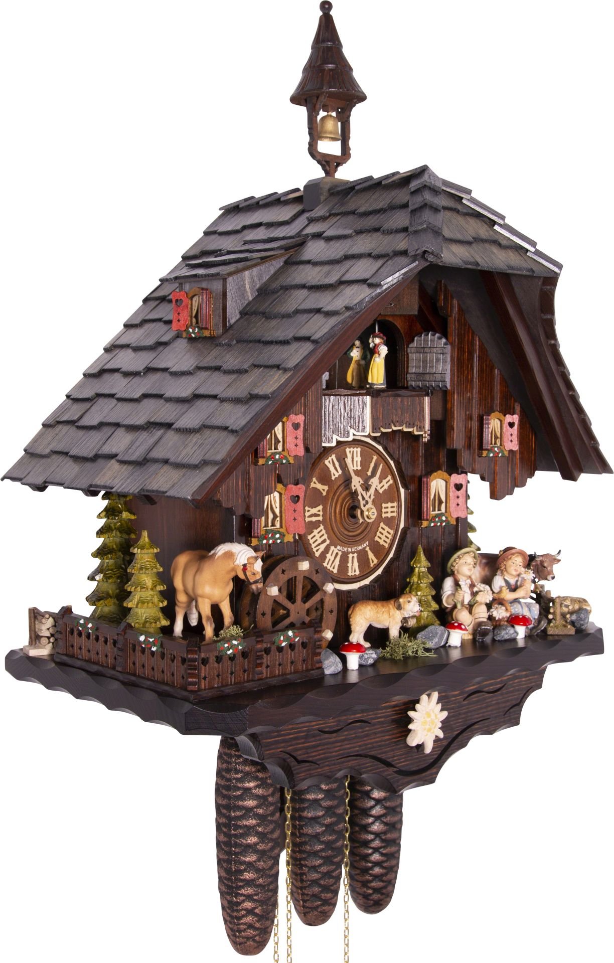 Cuckoo Clock Chalet Style 8 Day Movement 55cm by Hekas