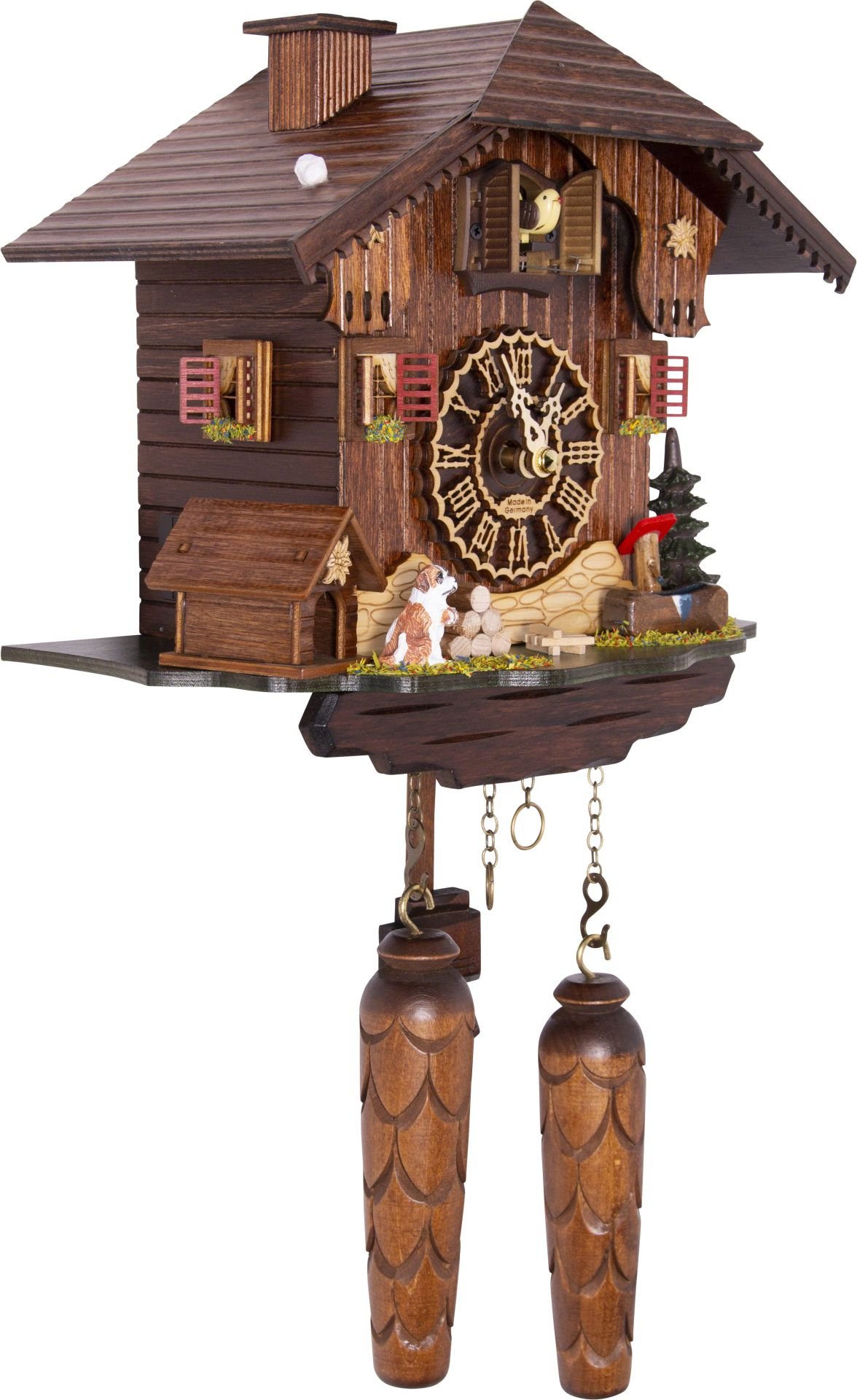 Reloj de cuco estilo “Chalet” de cuarzo 22cm de Trenkle Uhren