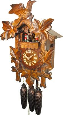 Reloj de cuco estilo “Madera tallada” movimiento mecánico de 8 días 41cm de August Schwer