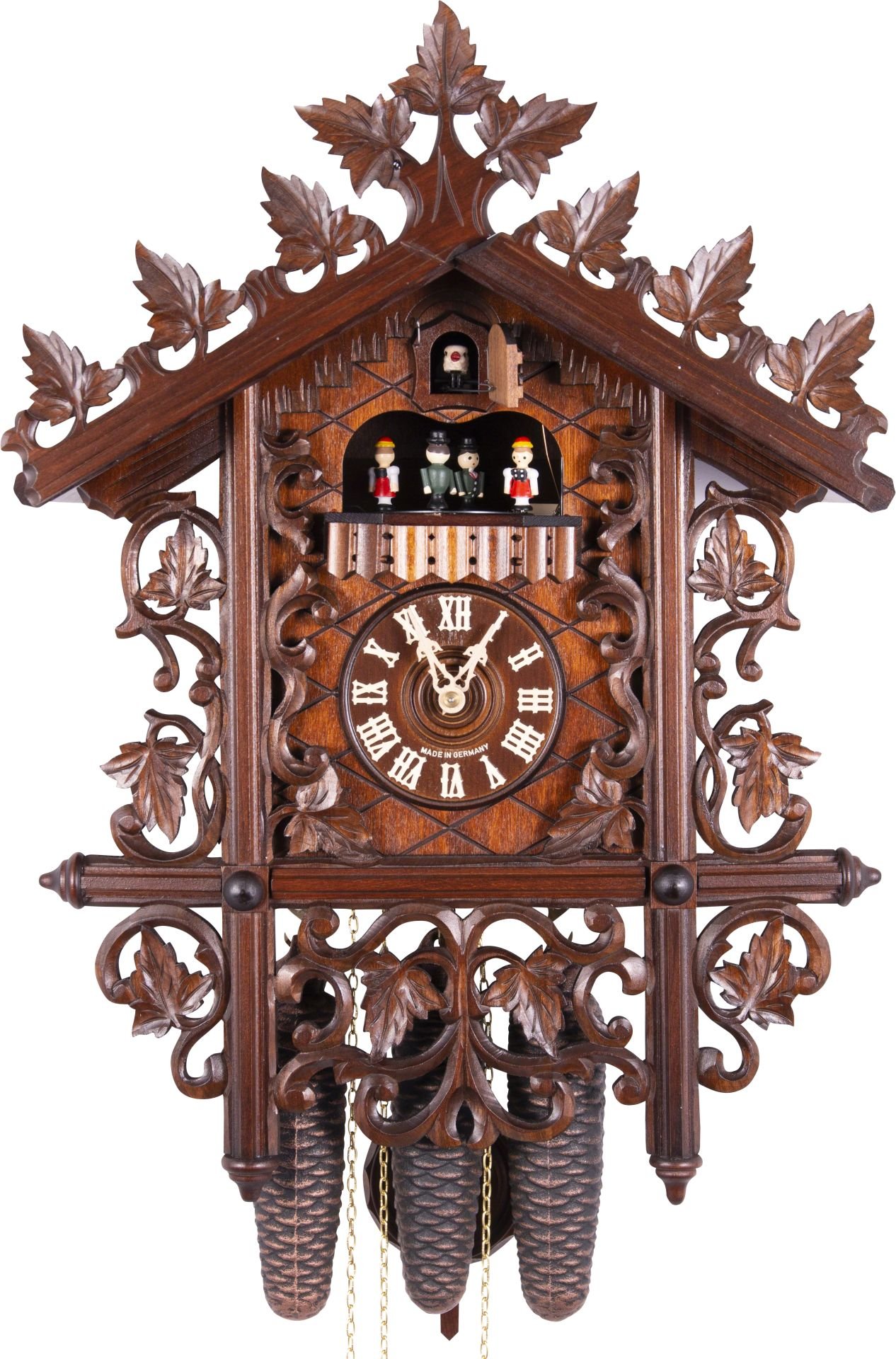 Reloj de cuco estilo antiguo movimiento mecánico de 8 días 49cm de Hekas