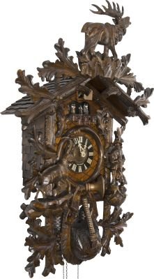 Reloj de cuco estilo “Madera tallada” movimiento mecánico de 8 días 90cm de August Schwer