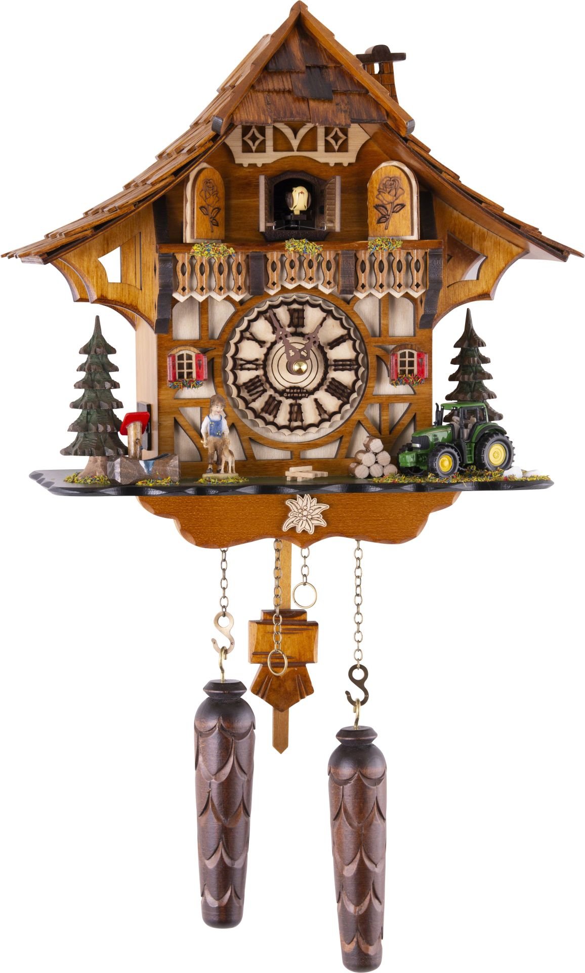 Kuckucksuhr Chalet-Stil Quarz-Uhrwerk 30cm von Trenkle Uhren