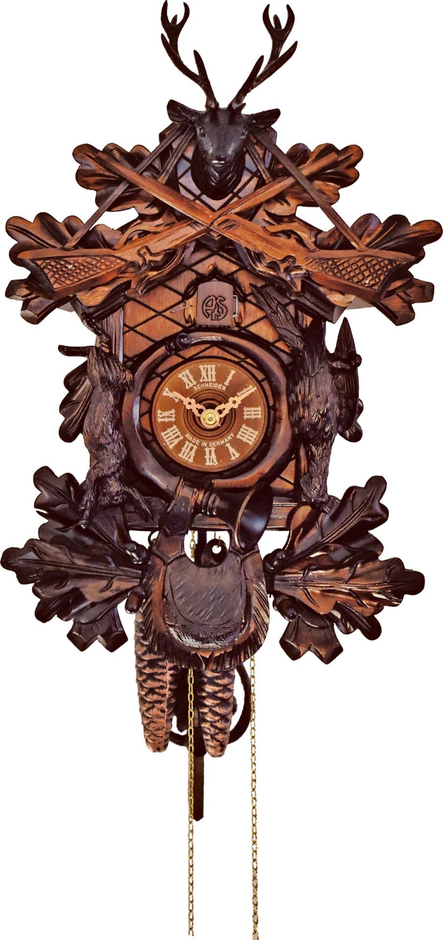 Orologio cucu tradizionale meccanismo giornaliero 40cm di Anton Schneider