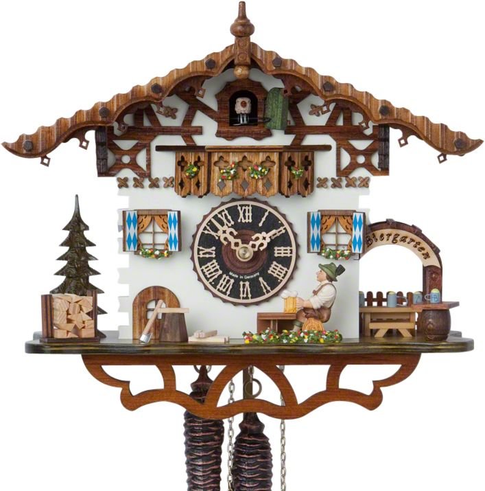 Reloj de cuco estilo “Chalet” movimiento mecánico de 1 día 26cm de Hönes