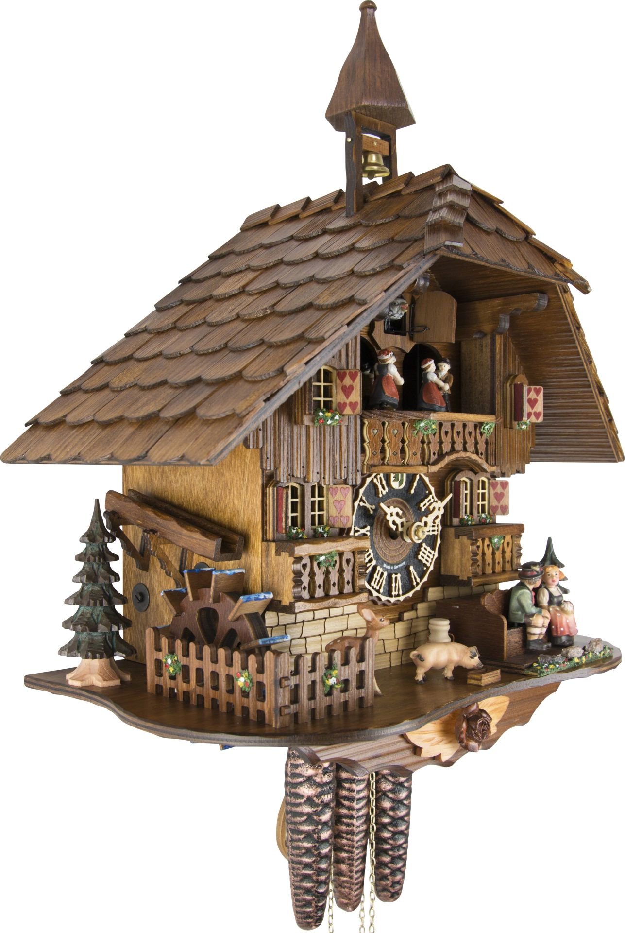 Cuckoo Clock Chalet Style 1 Day Movement 42cm by Hönes