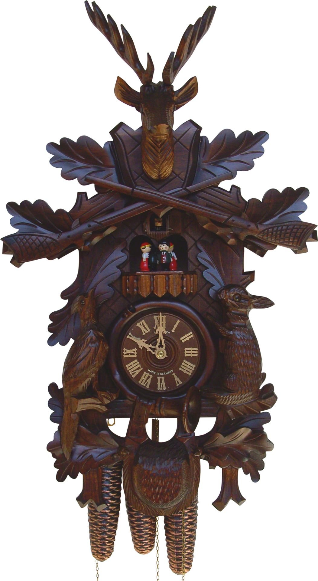 Orologio cucu tradizionale meccanismo settimanale 48cm di Anton Schneider