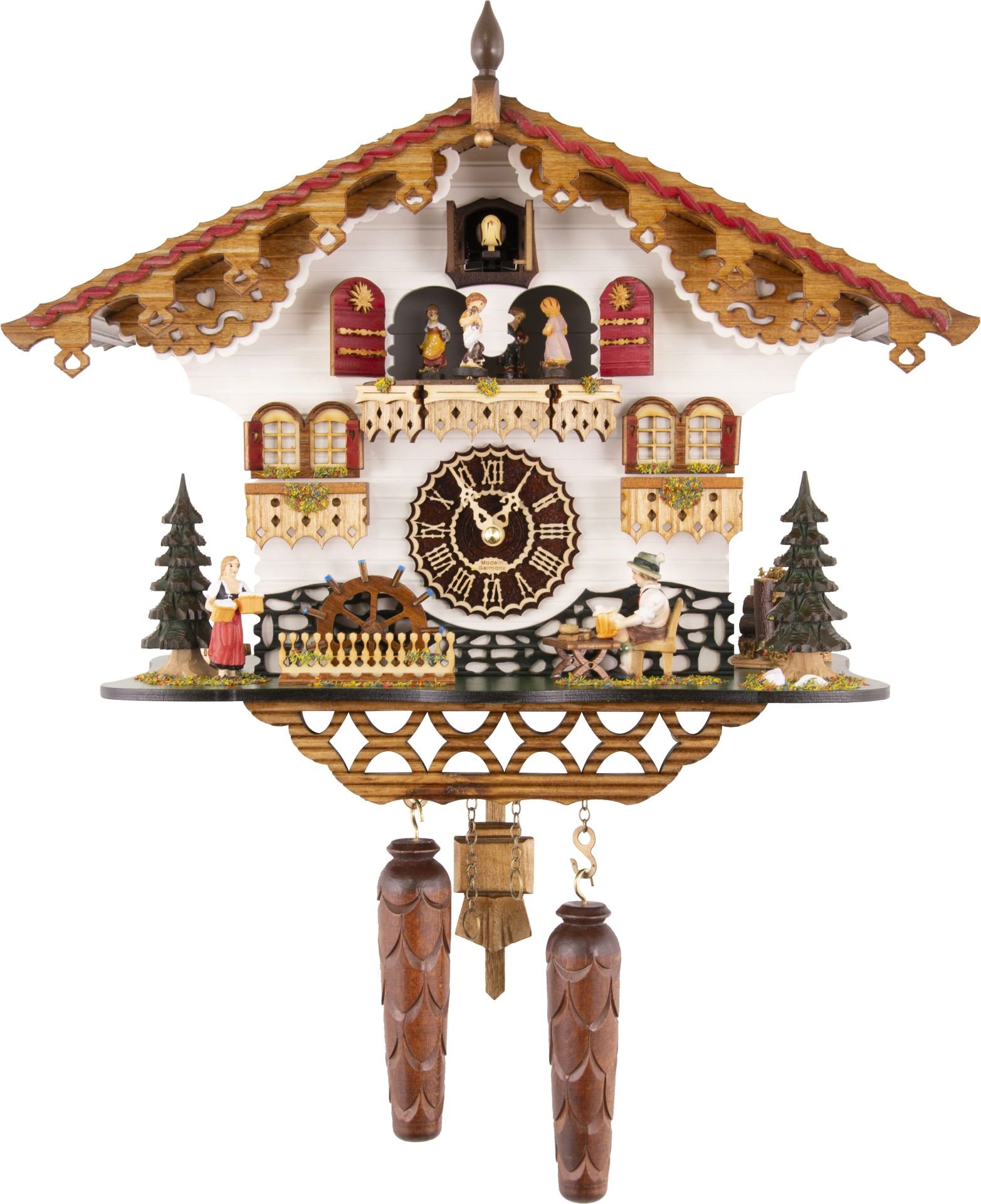 Cuckoo Clock Chalet Style Quartz Movement 43cm by Trenkle Uhren