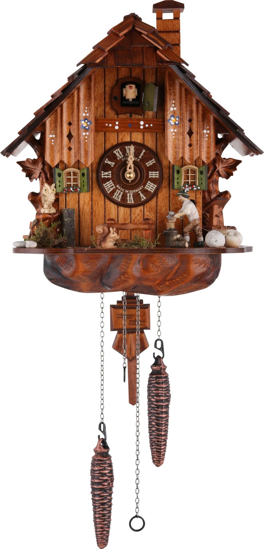 Reloj de cuco estilo “Chalet” de cuarzo 30cm de Anton Schneider