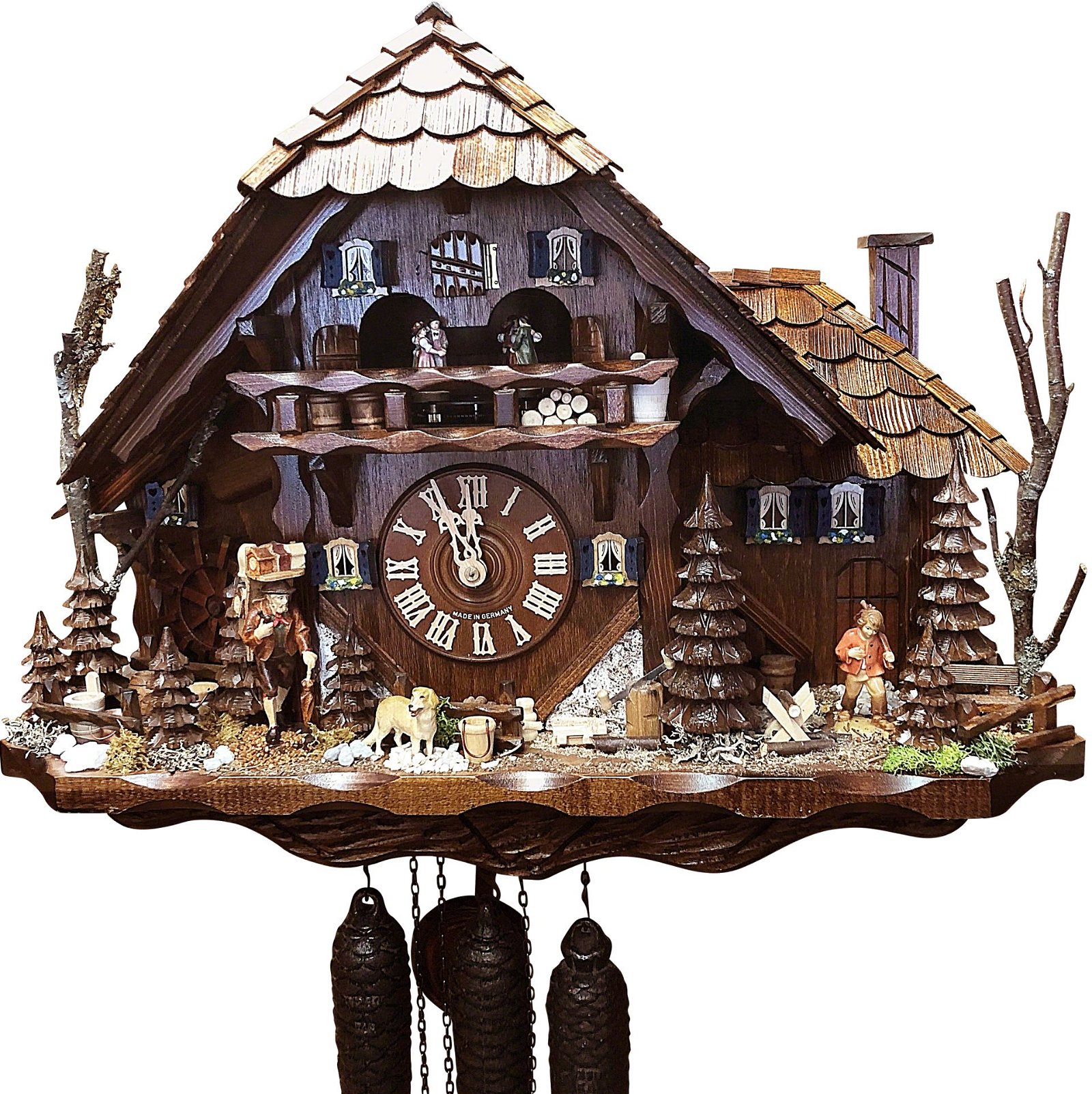 Cuckoo Clock Chalet Style 8 Day Movement 47cm by August Schwer