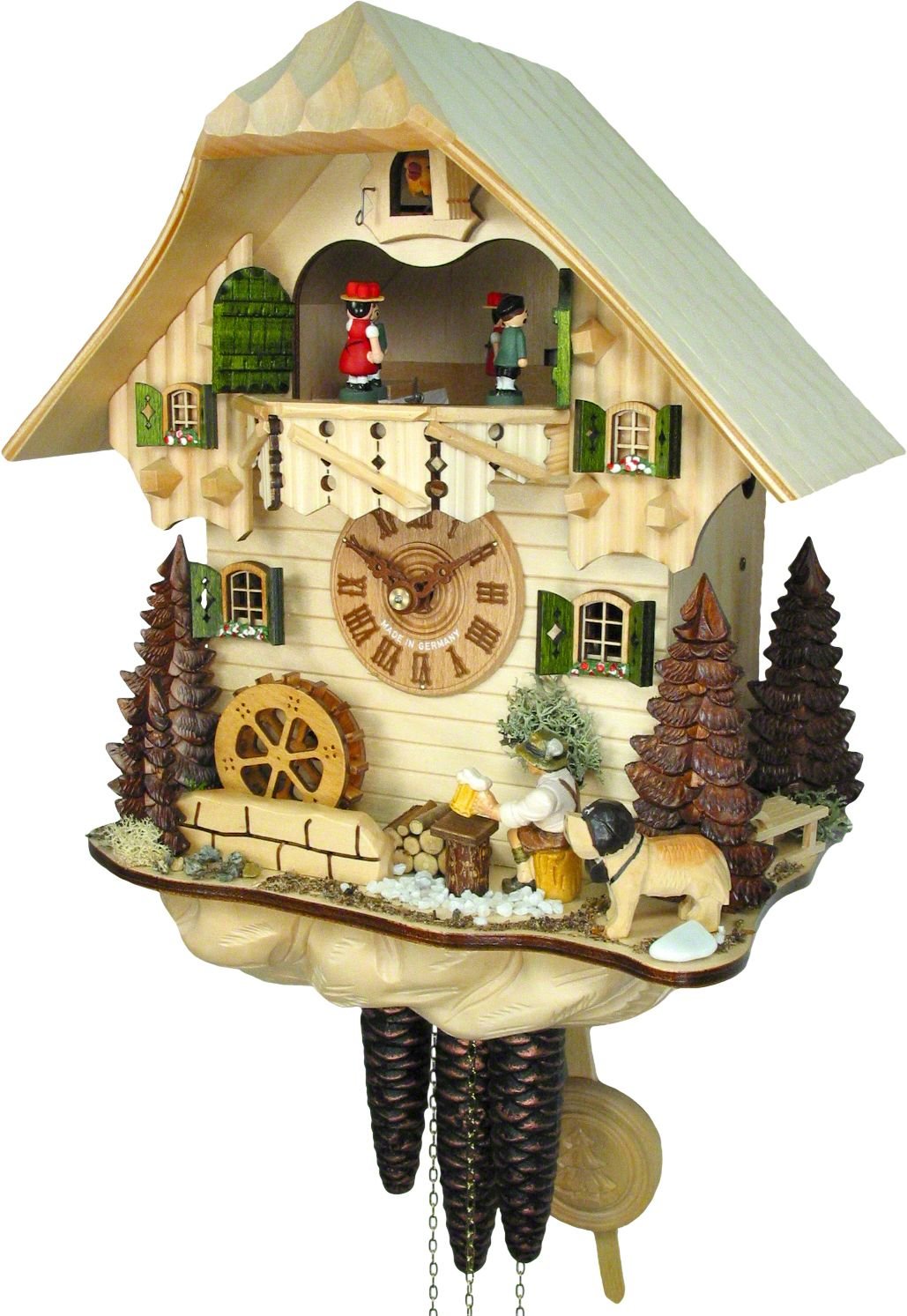 Cuckoo Clock Chalet Style 1 Day Movement 32cm by August Schwer