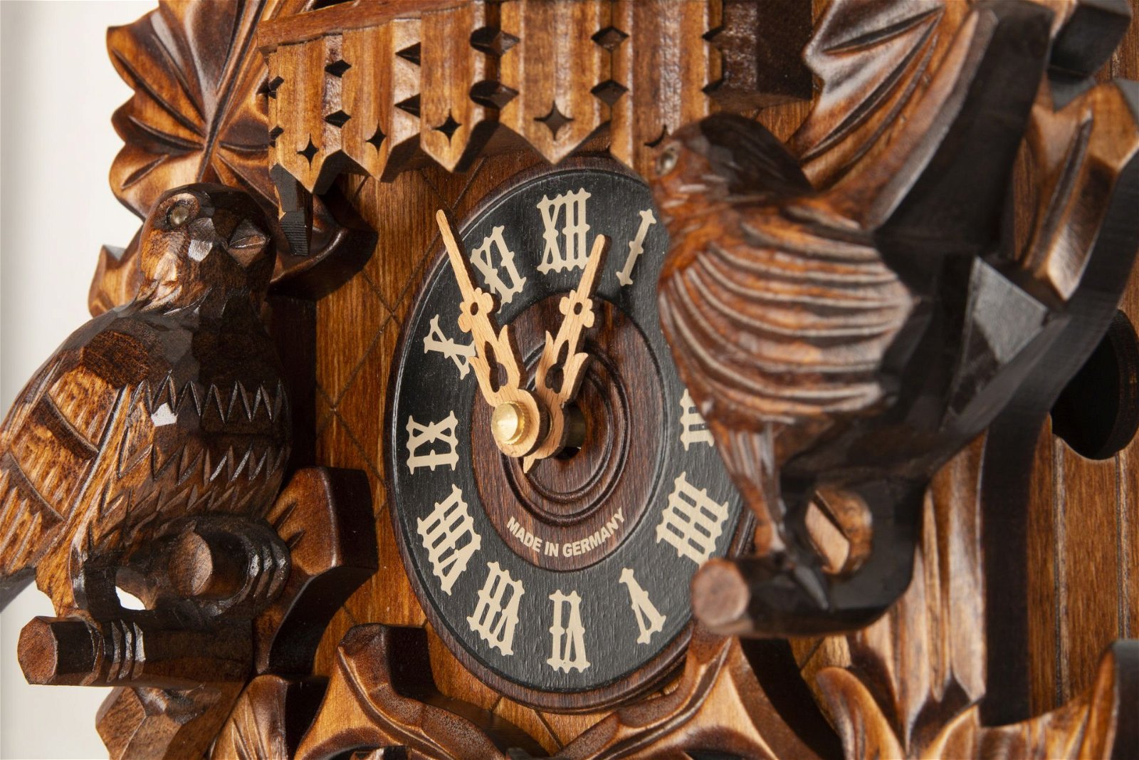 Cuckoo Clock Carved Style Quartz Movement 45cm by Engstler