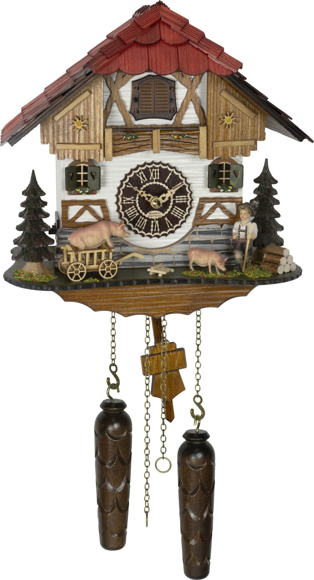 Kuckucksuhr Chalet-Stil Quarz-Uhrwerk 28cm von Trenkle Uhren