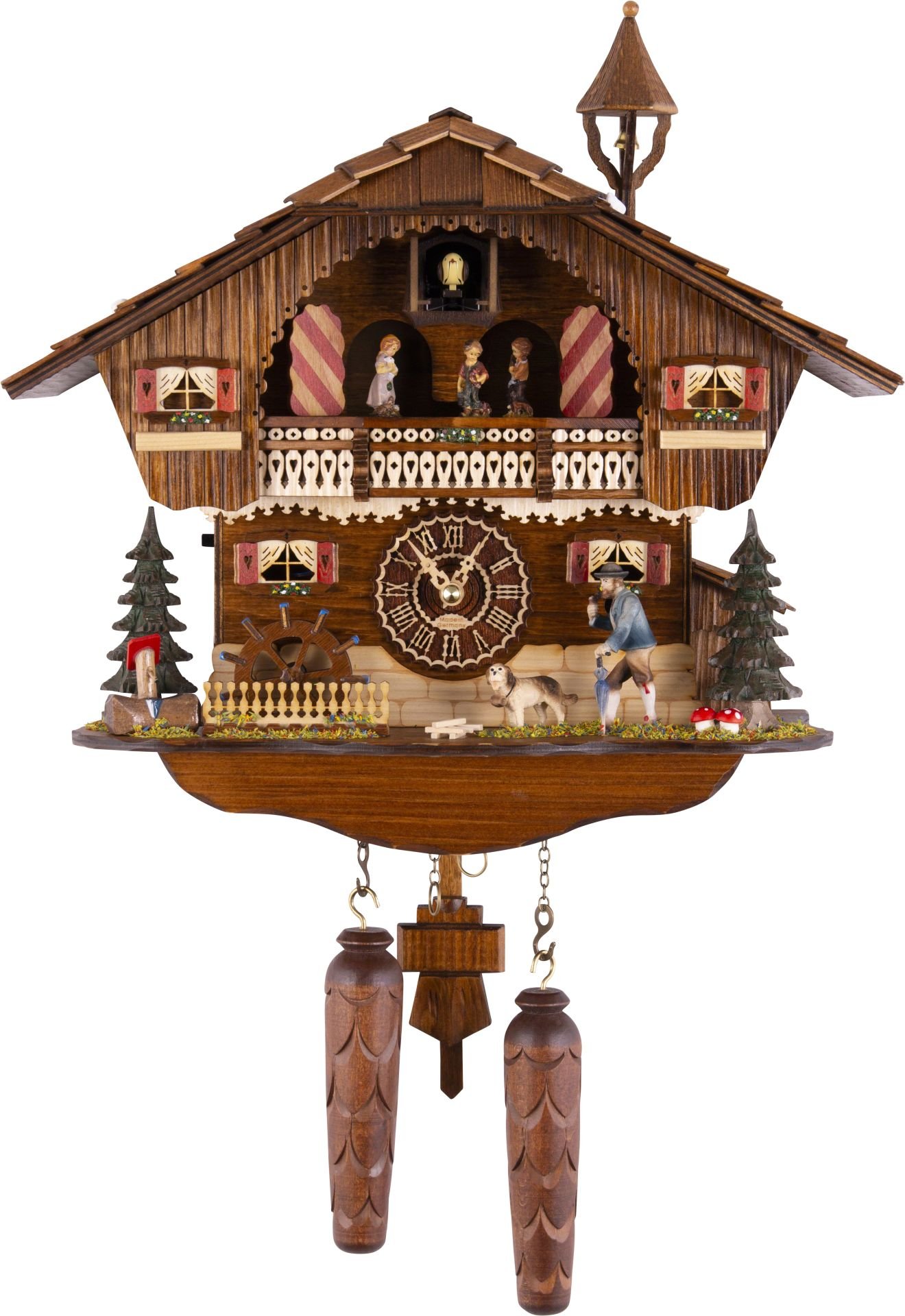 Kuckucksuhr Chalet-Stil Quarz-Uhrwerk 35cm von Trenkle Uhren