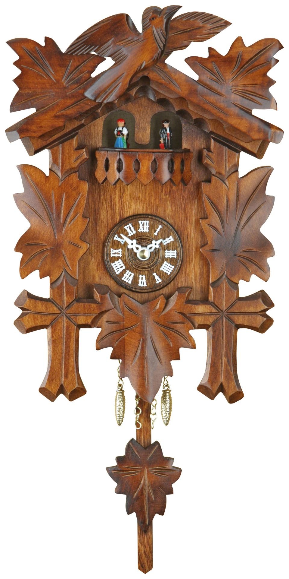 Black Forest Pendulum Clock Quartz Movement 25cm by Trenkle Uhren