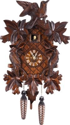 Reloj de cuco estilo “Madera tallada” de cuarzo 38cm de Trenkle Uhren