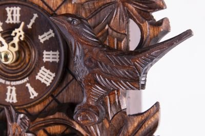 Kuckucksuhr geschnitzt Quarz-Uhrwerk 46cm von Trenkle Uhren