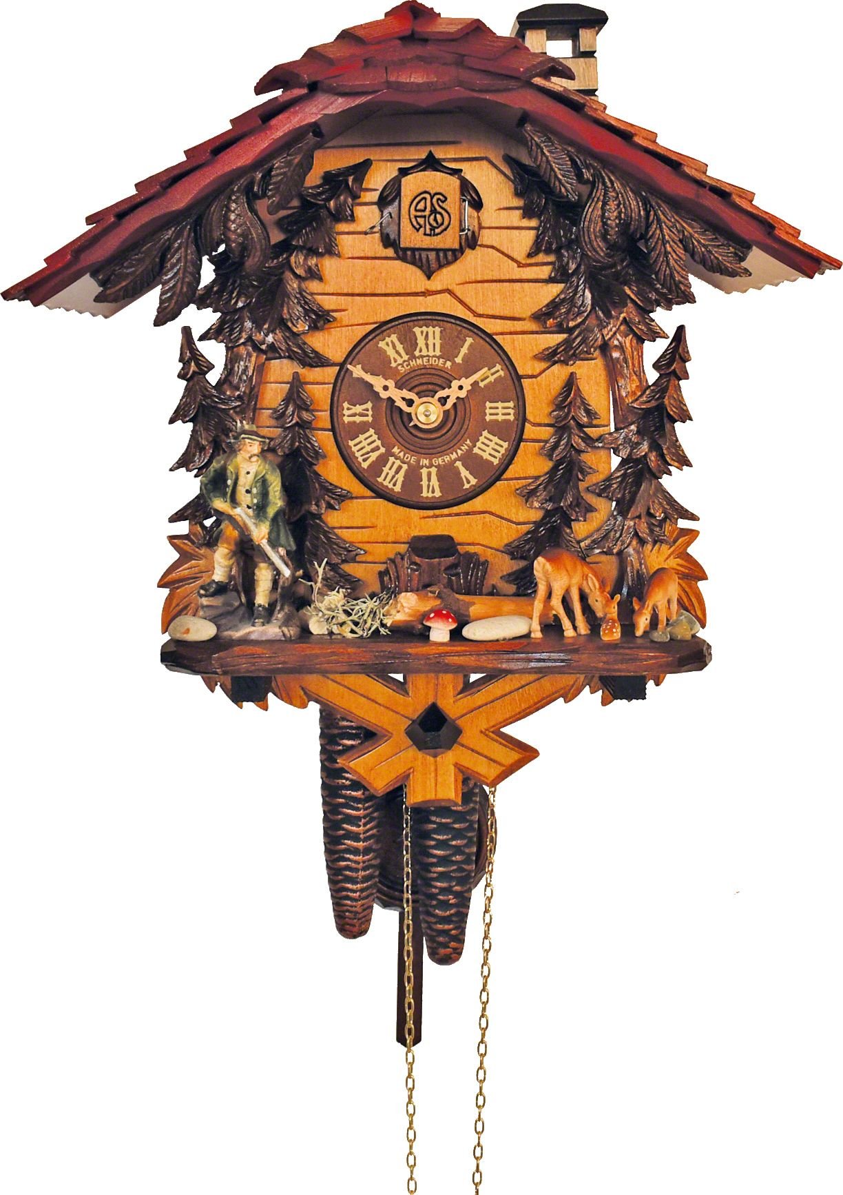 Cuckoo Clock Chalet Style 1 Day Movement 29cm by Anton Schneider