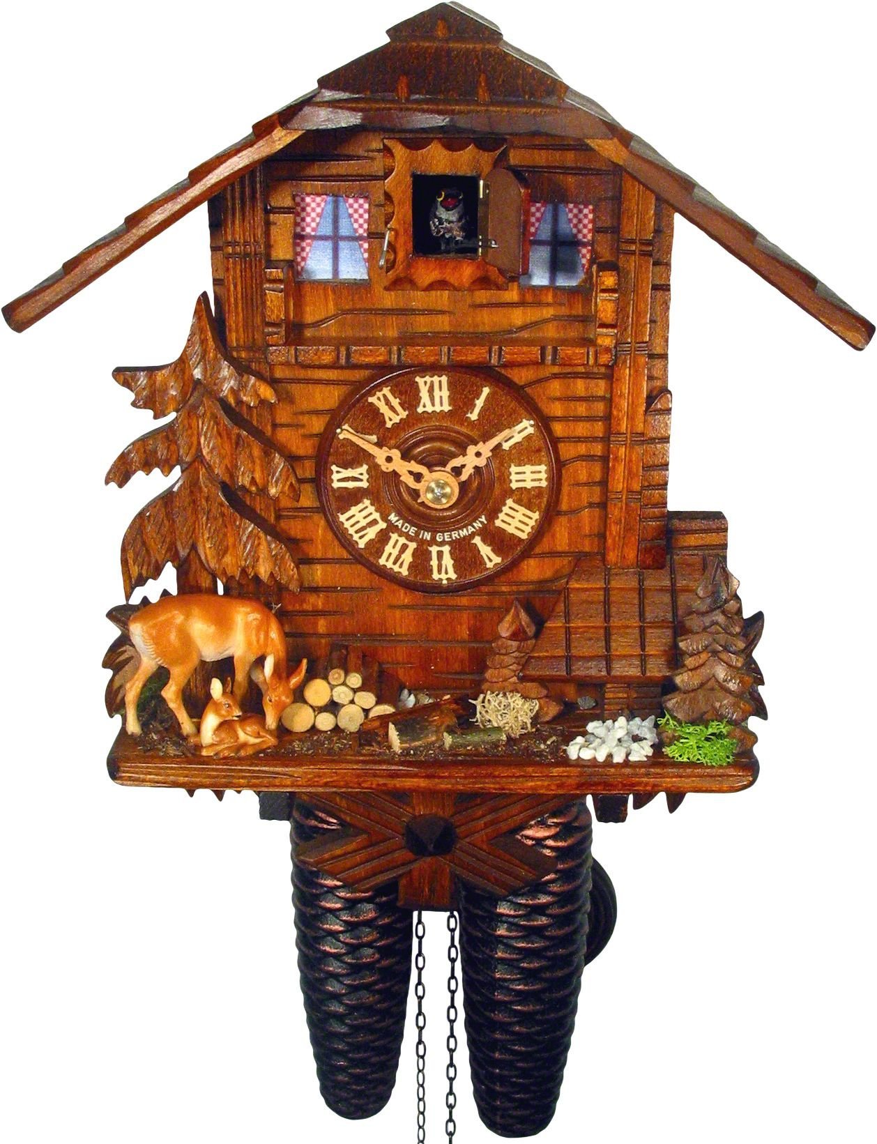 Cuckoo Clock Chalet Style 8 Day Movement 28cm by August Schwer