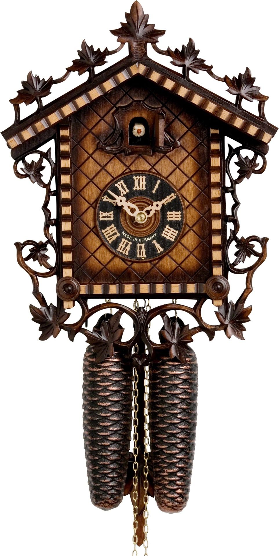 Kuckucksuhr Chalet-Stil 8-Tage-Uhrwerk 33cm von Hönes