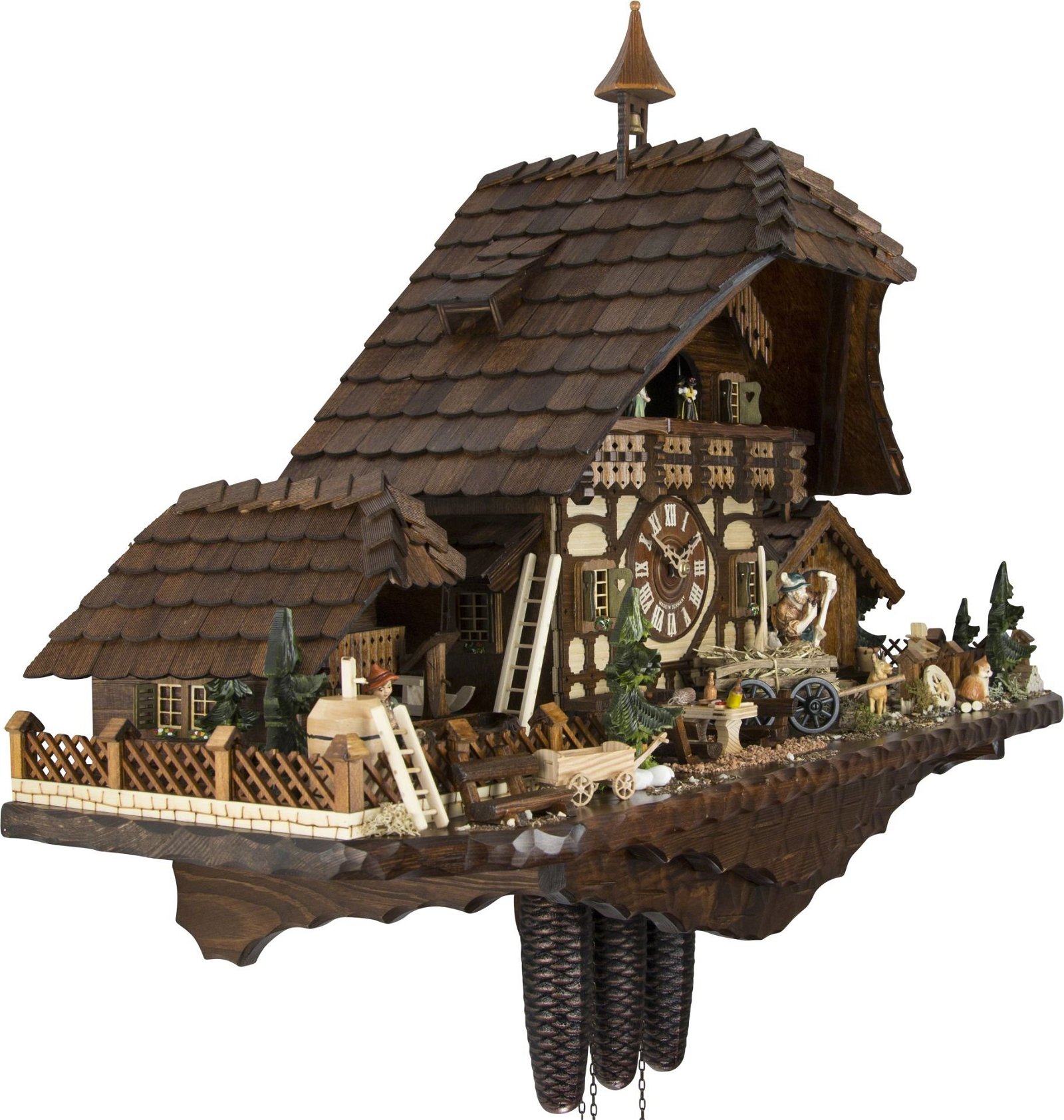 Cuckoo Clock Chalet Style 8 Day Movement 55cm by August Schwer