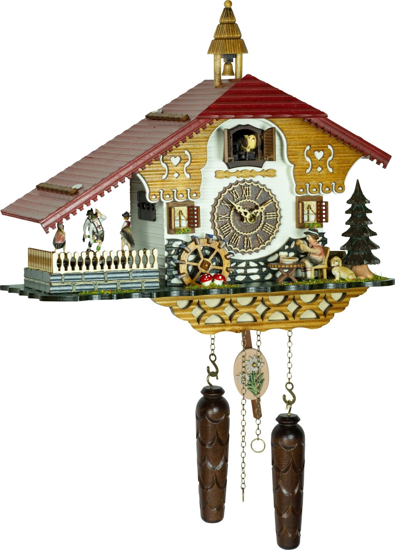 Reloj de cuco estilo “Chalet” de cuarzo 32cm de Trenkle Uhren