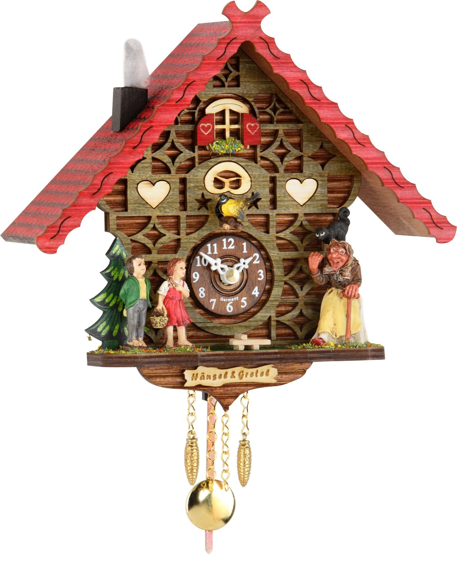 Black Forest Pendulum Clock Kuckulino Quartz Movement 19cm by Trenkle Uhren