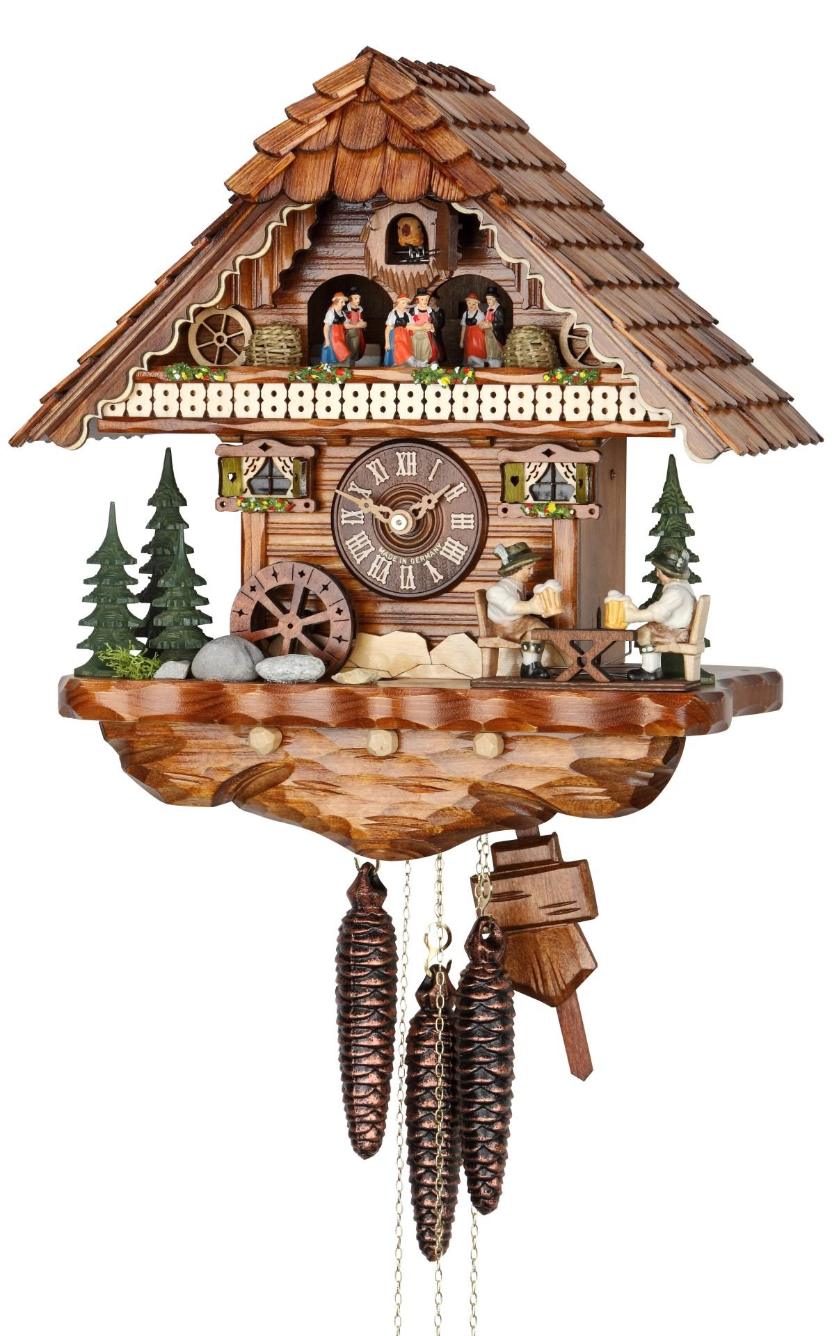 Cuckoo Clock Chalet Style 1 Day Movement 36cm by Hekas