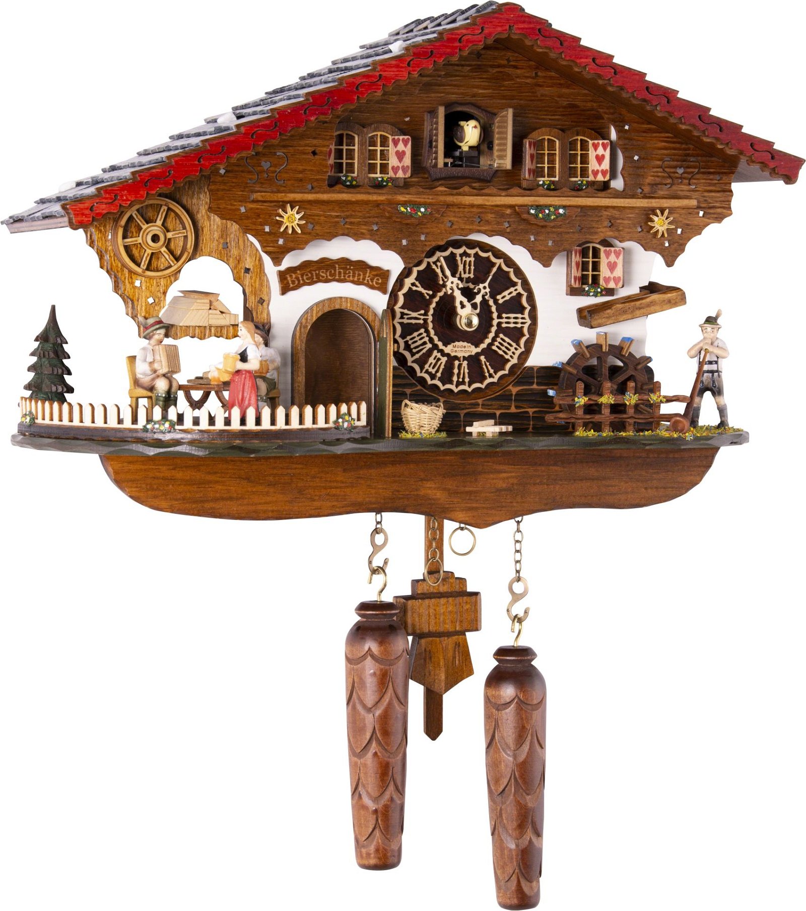 Reloj de cuco estilo “Chalet” de cuarzo 27cm de Trenkle Uhren