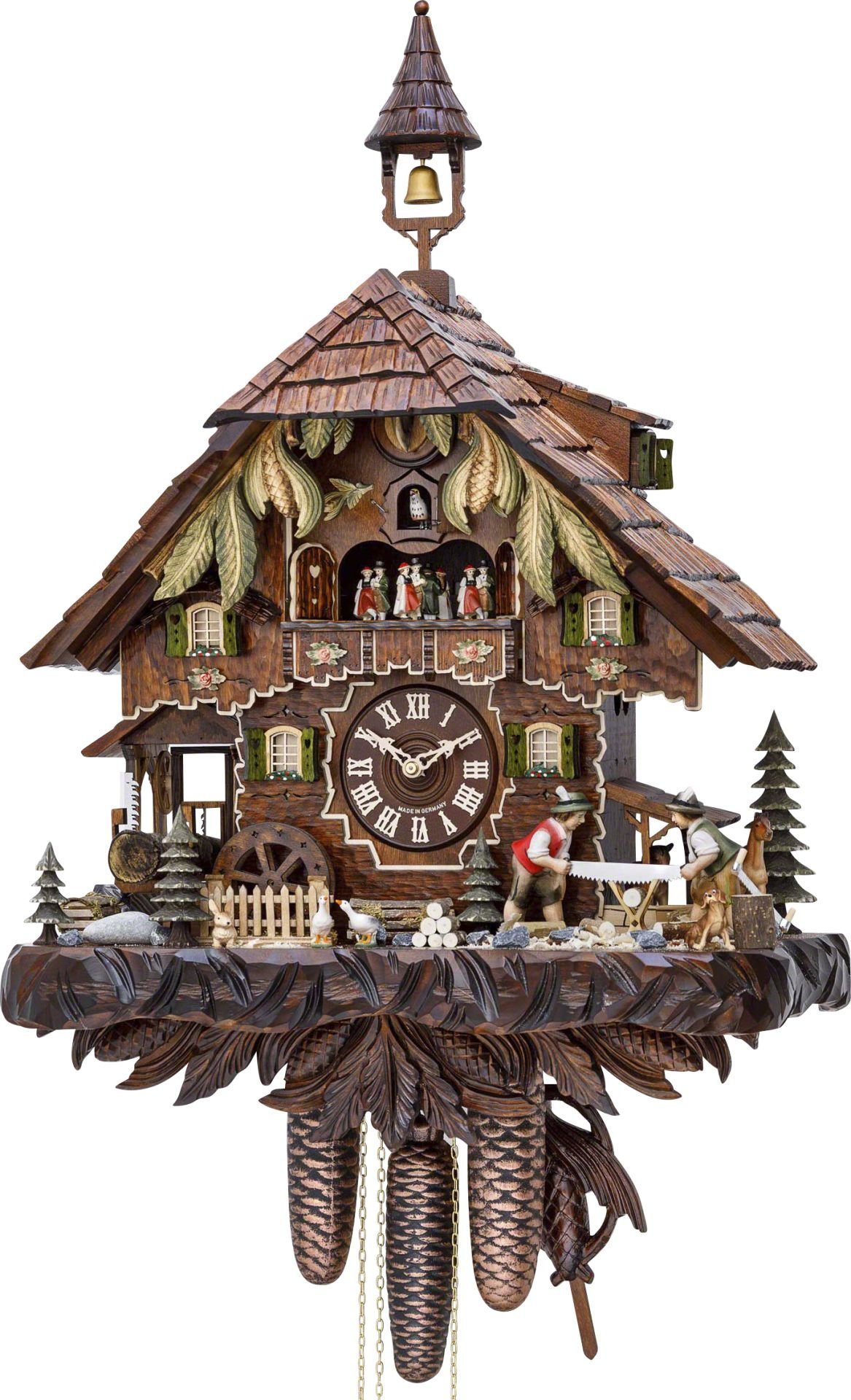 Cuckoo Clock Chalet Style 8 Day Movement 52cm by Hekas