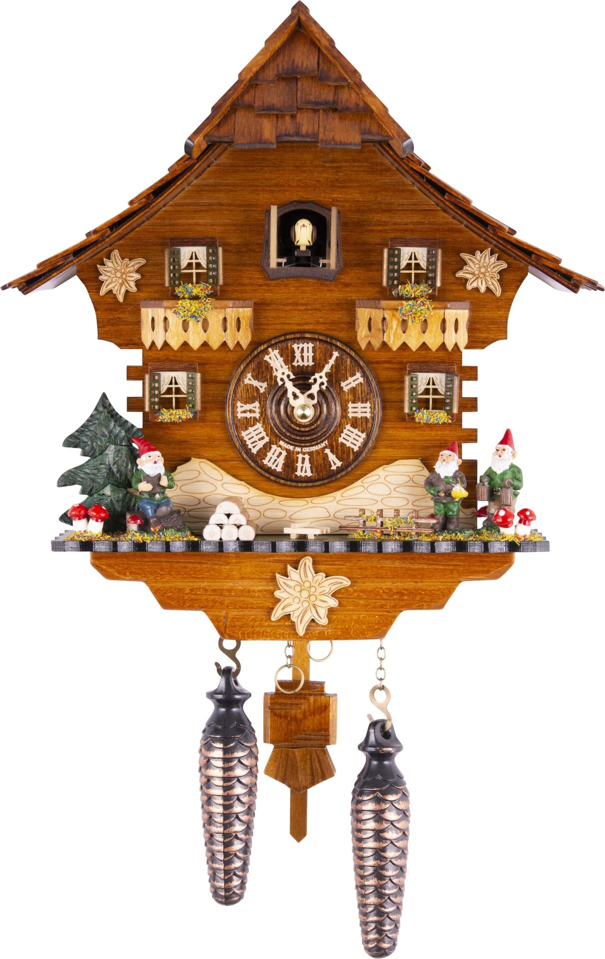 Cuckoo Clock Chalet Style Quartz Movement 30cm by Trenkle Uhren