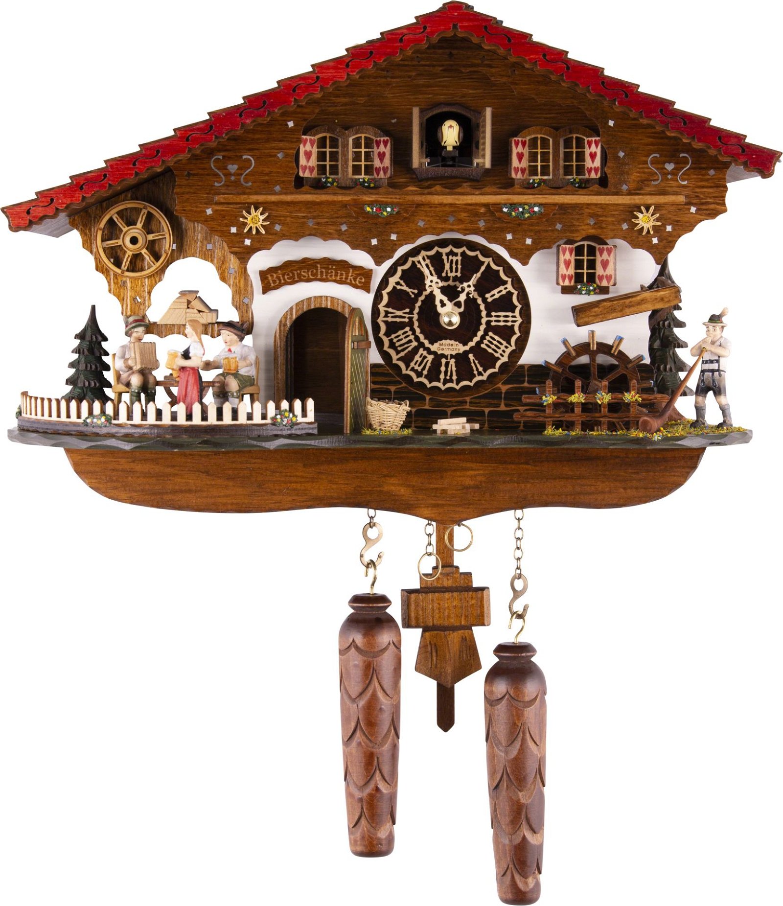 Kuckucksuhr Chalet-Stil Quarz-Uhrwerk 27cm von Trenkle Uhren