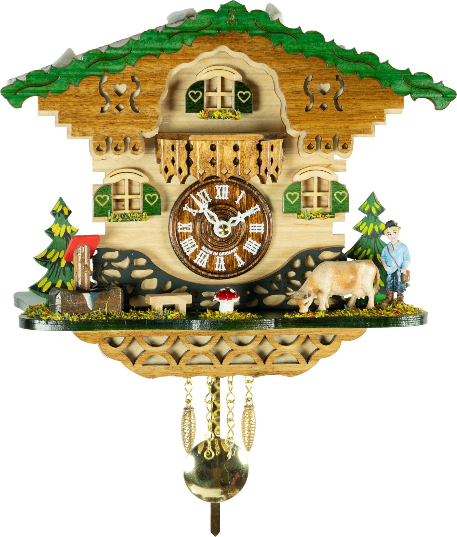 Black Forest Pendulum Clock 17cm by Trenkle Uhren