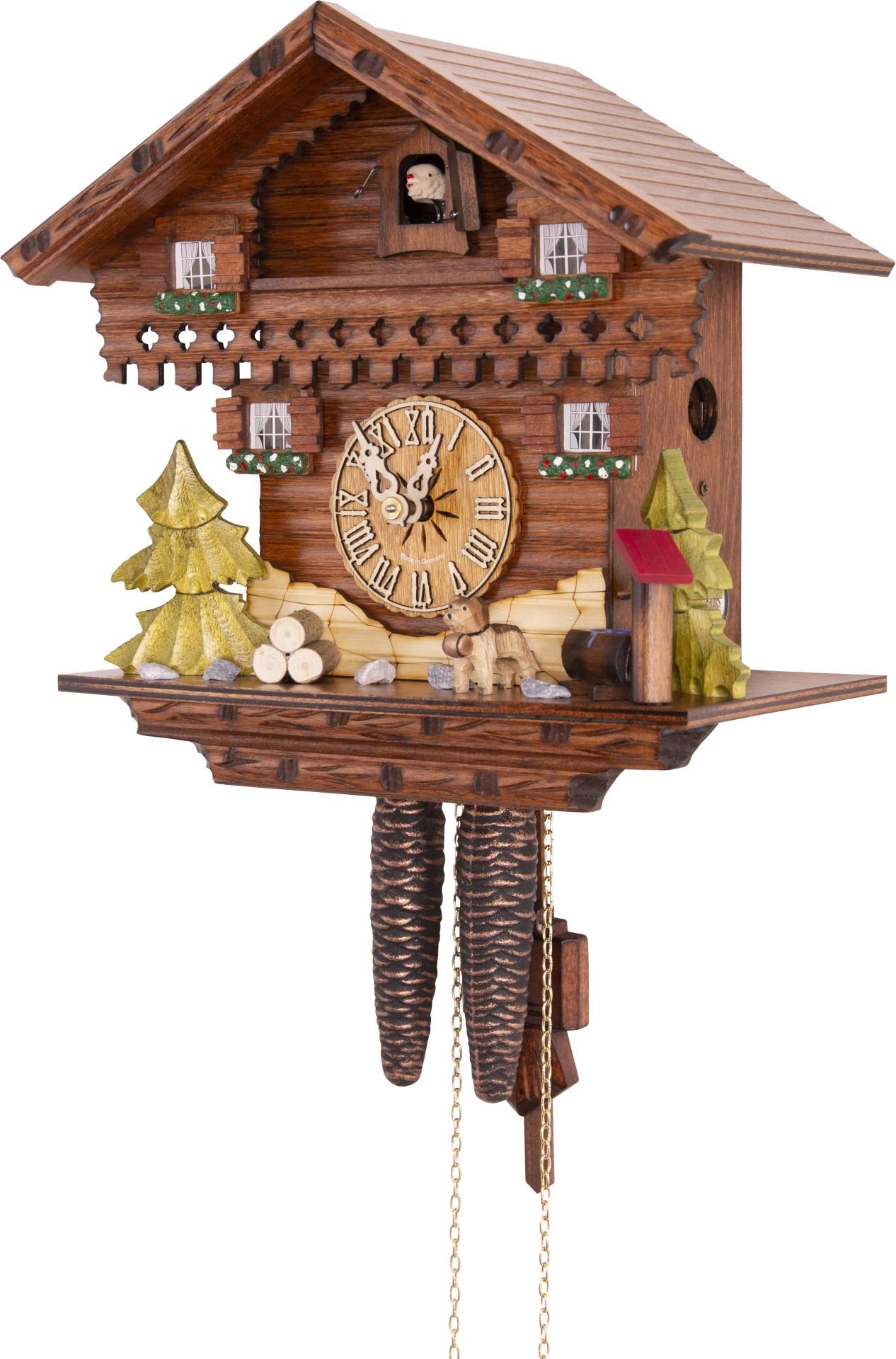 Cuckoo Clock Chalet Style 1 Day Movement 24cm by Hekas