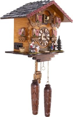 Cuckoo Clock Chalet Style Quartz Movement 23cm by Trenkle Uhren