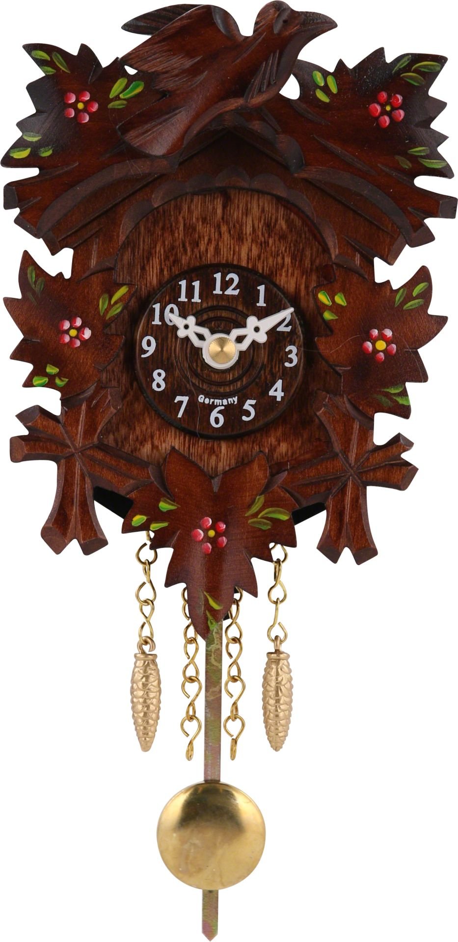 Black Forest Pendulum Clock Quartz Movement 14cm by Trenkle Uhren