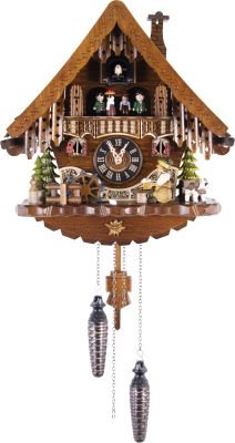 Kuckucksuhr Chalet-Stil Quarz-Uhrwerk 34cm von Engstler
