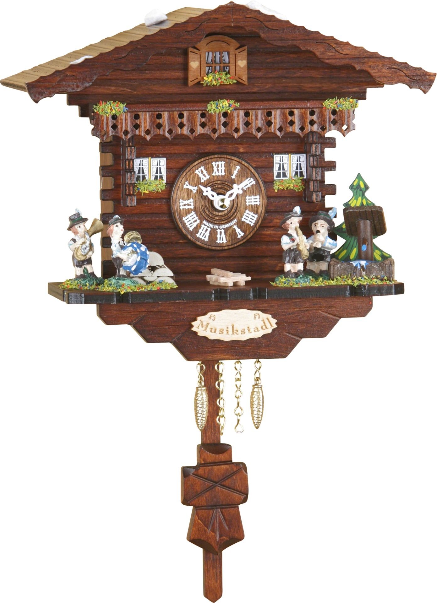 Schwarzwälder Pendeluhr Kuckulino Quarz-Uhrwerk 17cm von Trenkle Uhren