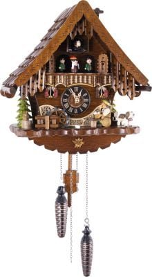 Kuckucksuhr Chalet-Stil Quarz-Uhrwerk 34cm von Engstler