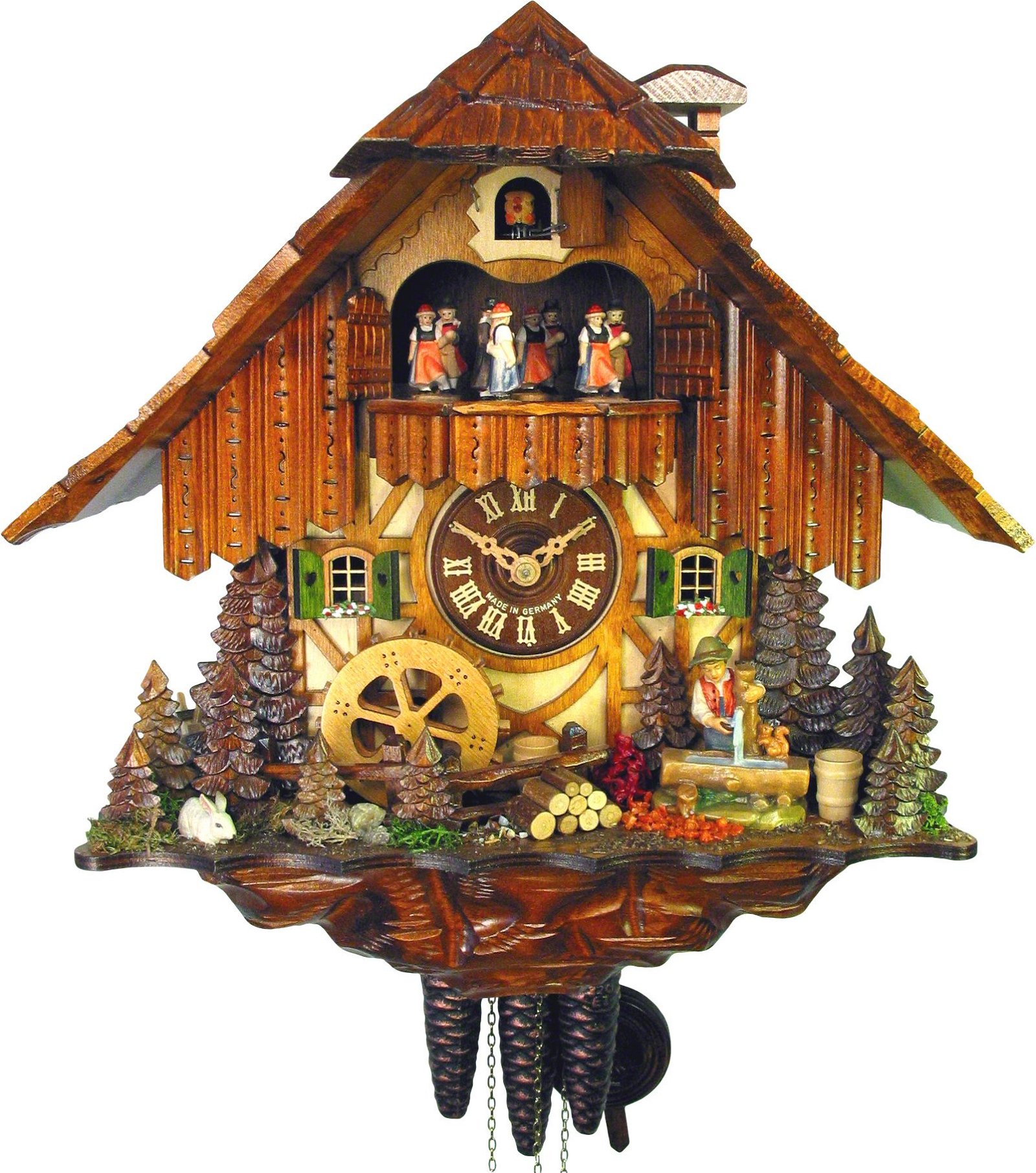 Cuckoo Clock Chalet Style 1 Day Movement 36cm by August Schwer
