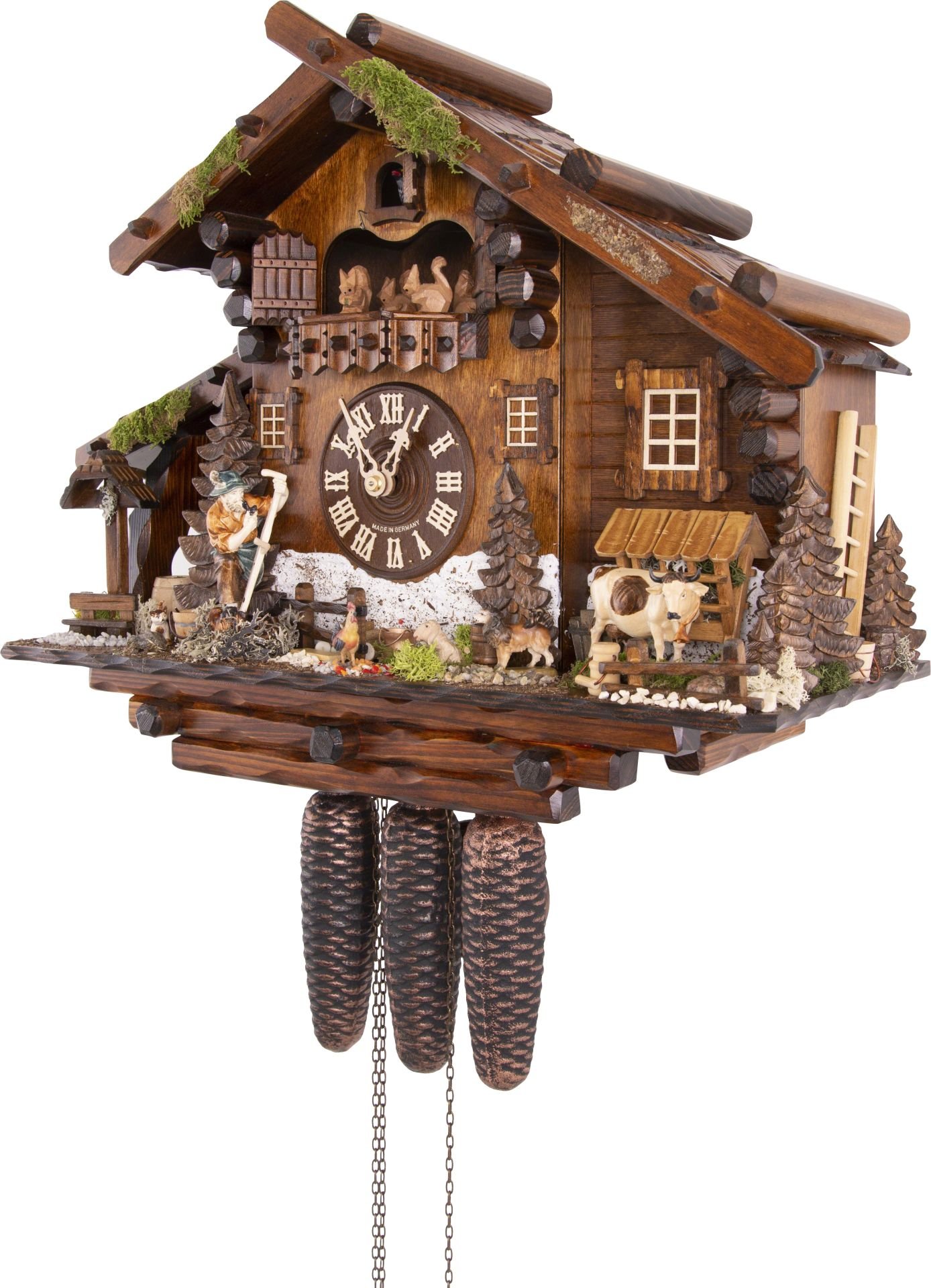 Cuckoo Clock Chalet Style 8 Day Movement 35cm by August Schwer