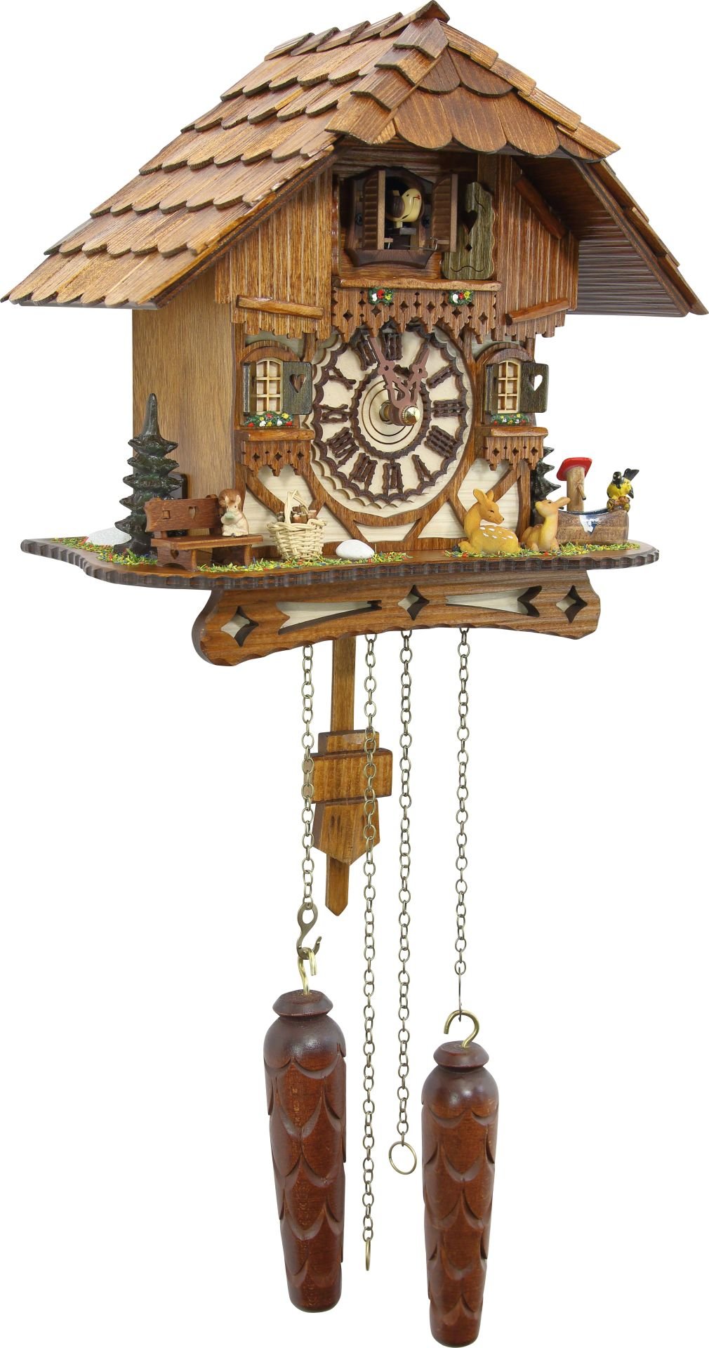 Cuckoo Clock Chalet Style Quartz Movement 26cm by Cuckoo-Palace