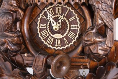 Kuckucksuhr geschnitzt Quarz-Uhrwerk 42cm von Trenkle Uhren